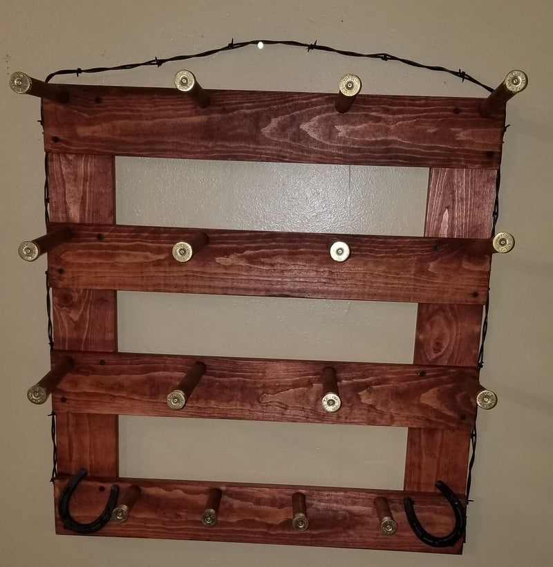 6 Cowboy Hat Rack Vertical | Cowboy Hat Holder |  Rustic Western Hat Display | Handcrafted Wooden Organizer | Space-Saving Home Decor | Made in USA