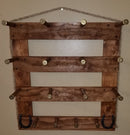 6 Cowboy Hat Rack Vertical | Cowboy Hat Holder |  Rustic Western Hat Display | Handcrafted Wooden Organizer | Space-Saving Home Decor | Made in USA