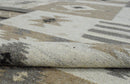 Handwoven Tribal Patterns Brown and Gray Wool Area Rug