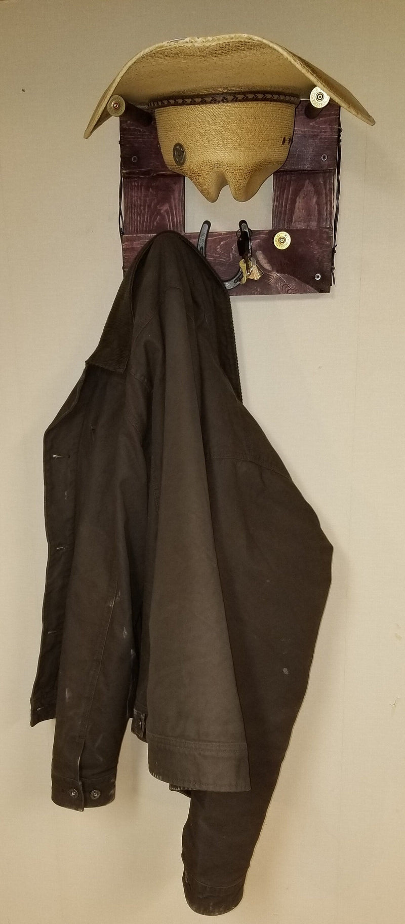 1 Cowboy Hat Rack | Cowboy Hat Holder |  Rustic Western Hat Display | Handcrafted Wooden Organizer | Space-Saving Home Decor | Made in USA