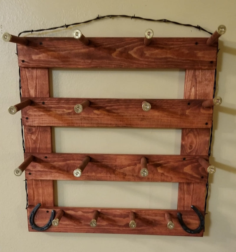 6 Cowboy Hat Rack Vertical | Cowboy Hat Holder |  Rustic Western Hat Display | Handcrafted Wooden Organizer | Space-Saving Home Decor | Made in USA