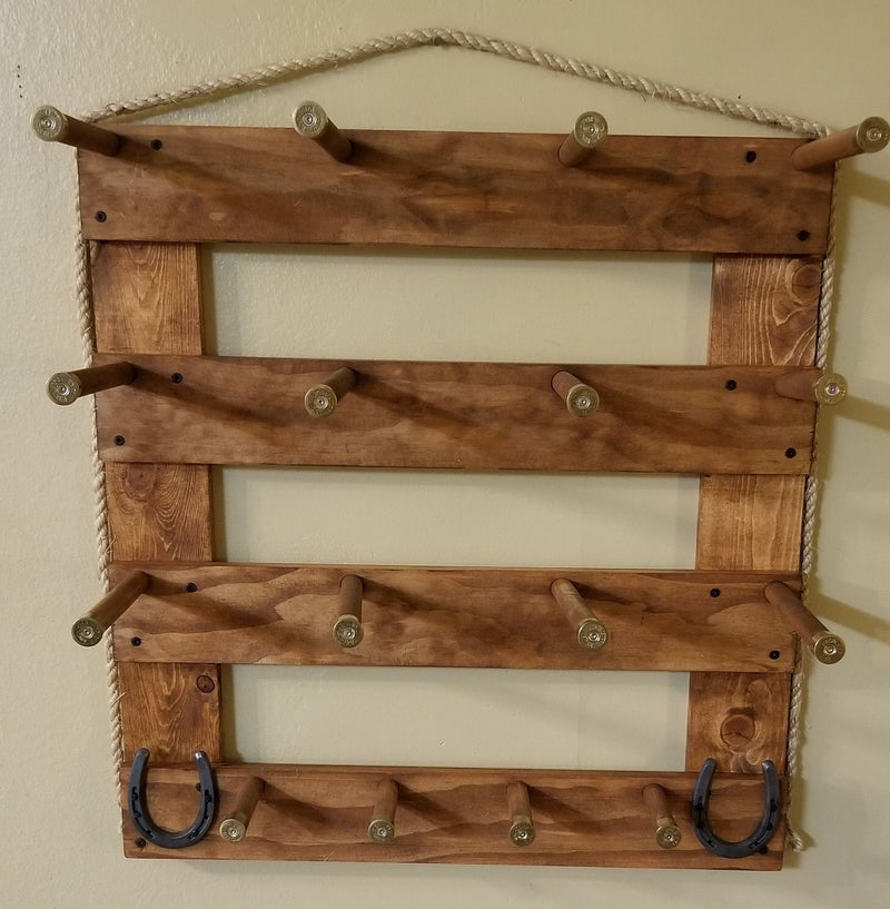 6 Cowboy Hat Rack Vertical | Cowboy Hat Holder |  Rustic Western Hat Display | Handcrafted Wooden Organizer | Space-Saving Home Decor | Made in USA