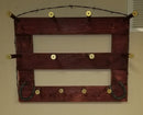 4 Cowboy Hat Rack Horizontal | Cowboy Hat Holder | Rustic Western Hat Display | Handcrafted Wooden Organizer | Space-Saving Home Decor | Made in USA