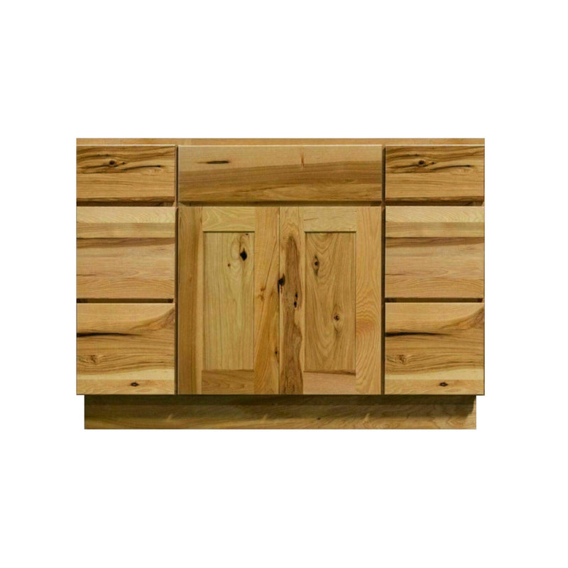 54 Inch Hickory Shaker Single Sink Bathroom Vanity with Drawers