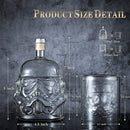 Transparent Creative Whiskey Decanter Set Bottle with 2 Wine Glasses 150ml