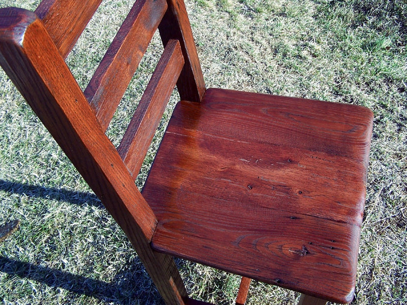 Custom Bar Stools With Back, Wood Bar Chair, Wood Dining Chair, Antique Hardwood Chair, Oak Chair, Bar Height Chair, Dining Room Furniture