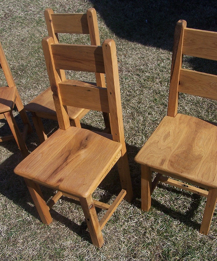 Dining Chair, Wooden Dining Chair, Modern Farmhouse Chair, Oak Chair, Wood Chair With Back, Rustic Dining Chair, Reclaimed