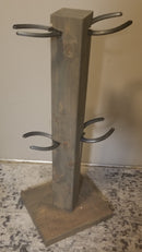 4 Pair Cowboy Boot Tree Rack | Vertical Western Boot Organizer | Rustic Wooden Boot Storage Stand | Mudroom & Entryway Decor | Handcrafted in USA