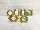 Set of Wall Decorative Mirrors - Brass Small Wall Mirrors