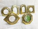 Set of Wall Decorative Mirrors - Brass Small Wall Mirrors