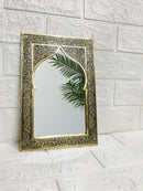 Moroccan Carved Handmade Mirror - Antique Brass Mirror