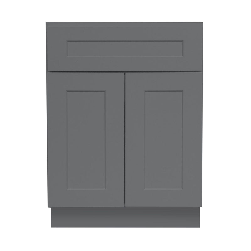 27 Inch Grey Shaker Single Sink Bathroom Vanity