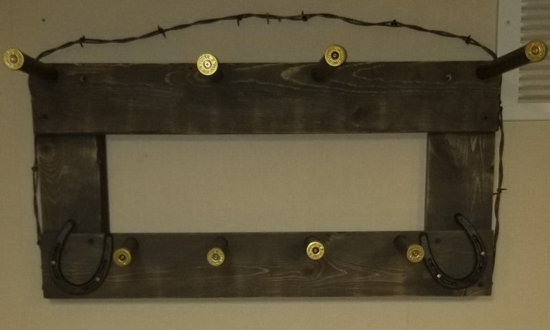 2 Cowboy Hat Rack Horizontal | Cowboy Hat Holder |  Rustic Western Hat Display | Handcrafted Wooden Organizer | Space-Saving Home Decor | Made in USA