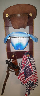 2 Cowboy Hat Rack Vertical | Cowboy Hat Holder | Rustic Western Hat Display | Handcrafted Wooden Organizer | Space-Saving Home Decor | Made in USA