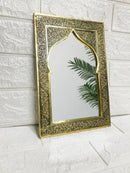 Moroccan Carved Handmade Mirror - Antique Brass Mirror