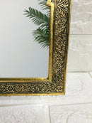 Moroccan Carved Handmade Mirror - Antique Brass Mirror