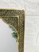 Moroccan Carved Handmade Mirror - Antique Brass Mirror