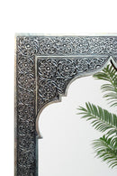 Moroccan Silver Carved Wall Mirror