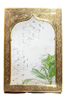 Moroccan Engraved Brass Wall Mirror