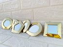 Set of 12 - 6 Small Brass Mirror - Small Decorative Wall Mirrors