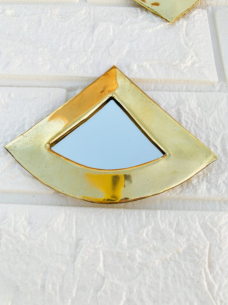Set of 12 - 6 Small Brass Mirror - Small Decorative Wall Mirrors