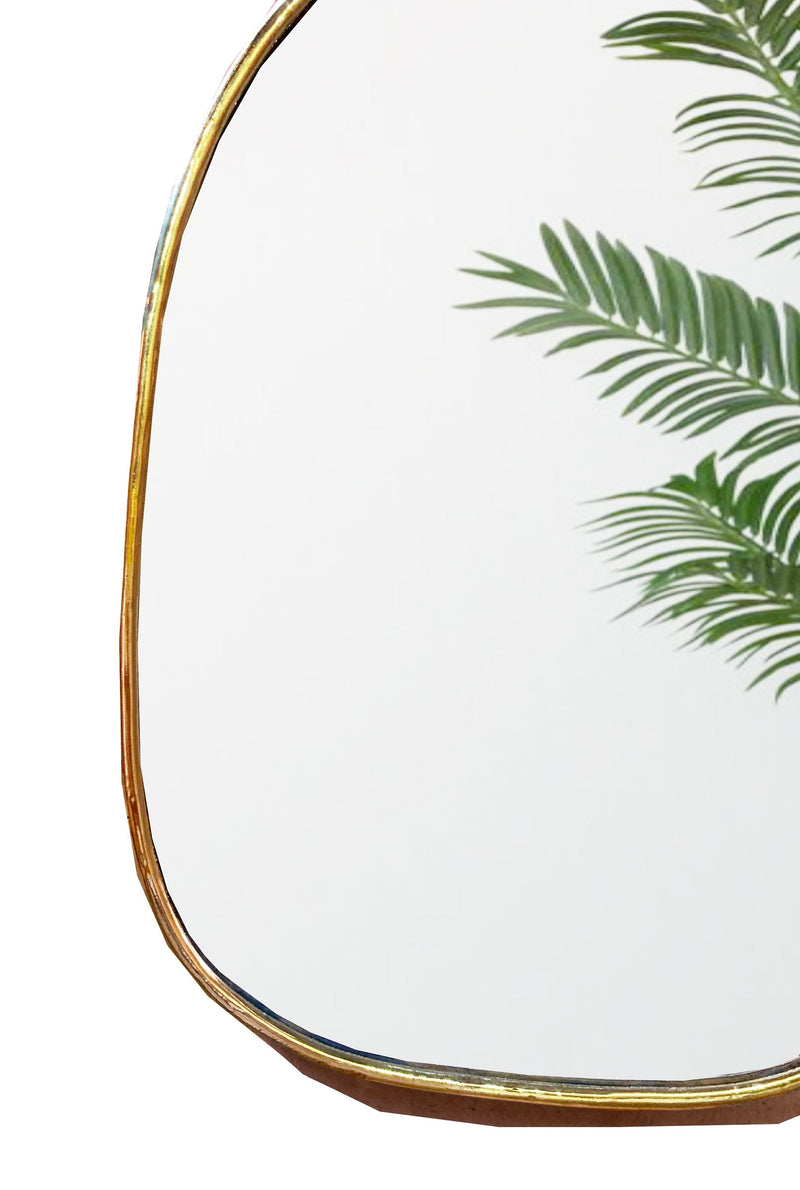 irregular Brass Mirror - Handmade Bathroom Wall Mirror