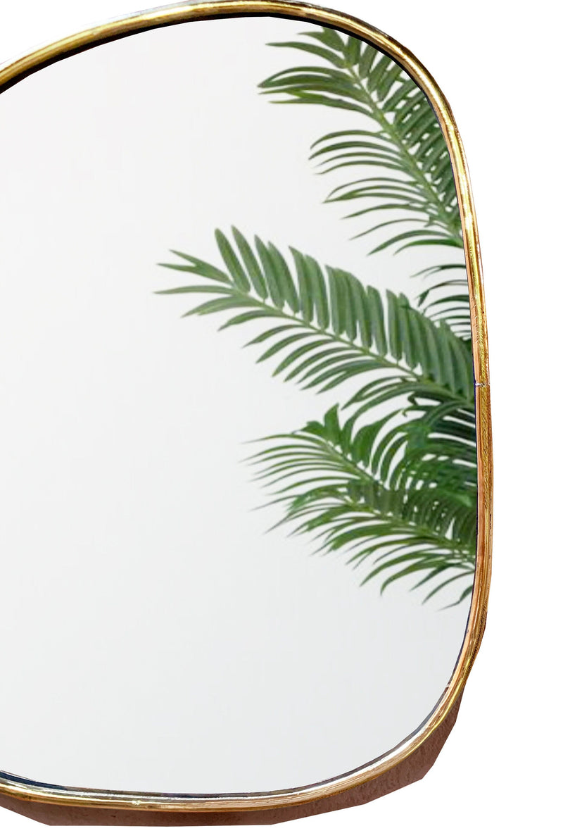 irregular Brass Mirror - Handmade Bathroom Wall Mirror