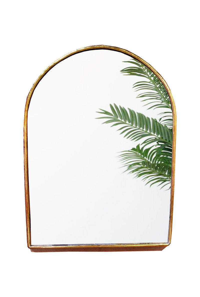 Custom Gold Brass Arch Mirror - Unlacquered Brass Mirror