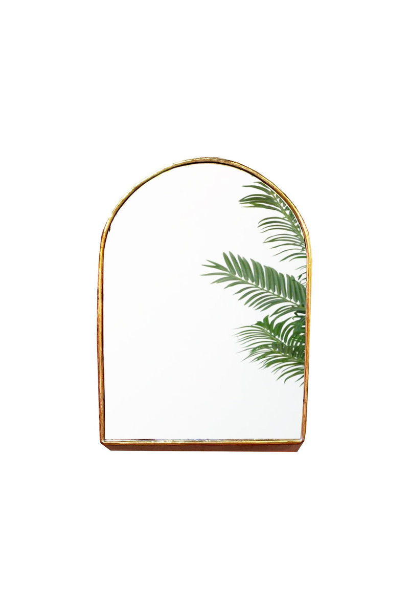Custom Gold Brass Arch Mirror - Unlacquered Brass Mirror