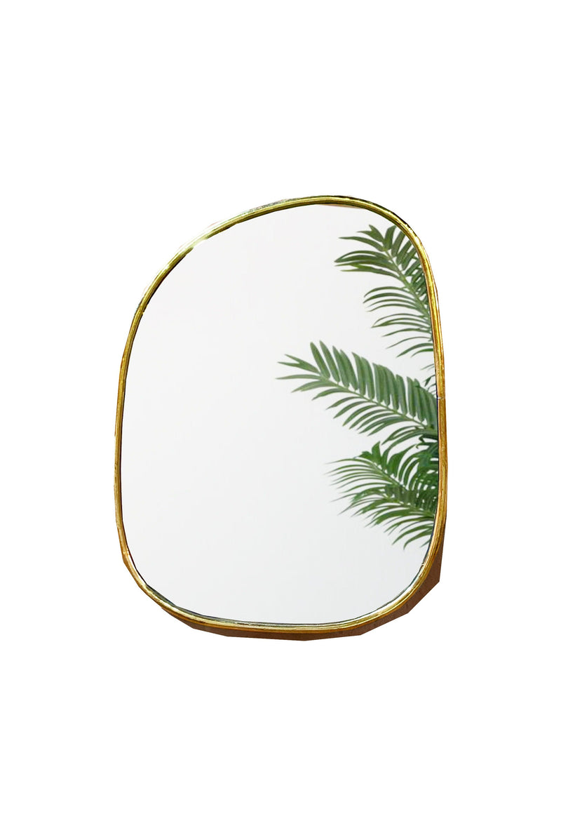 irregular Brass Mirror - Handmade Bathroom Wall Mirror