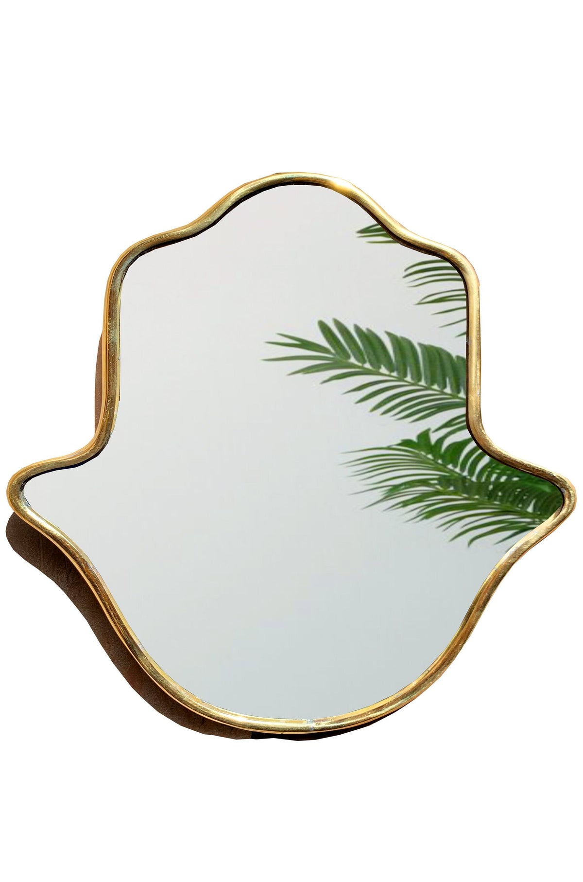 Gold Hamsa Mirror - Brass Handmade Mirror, photo 4 of 11