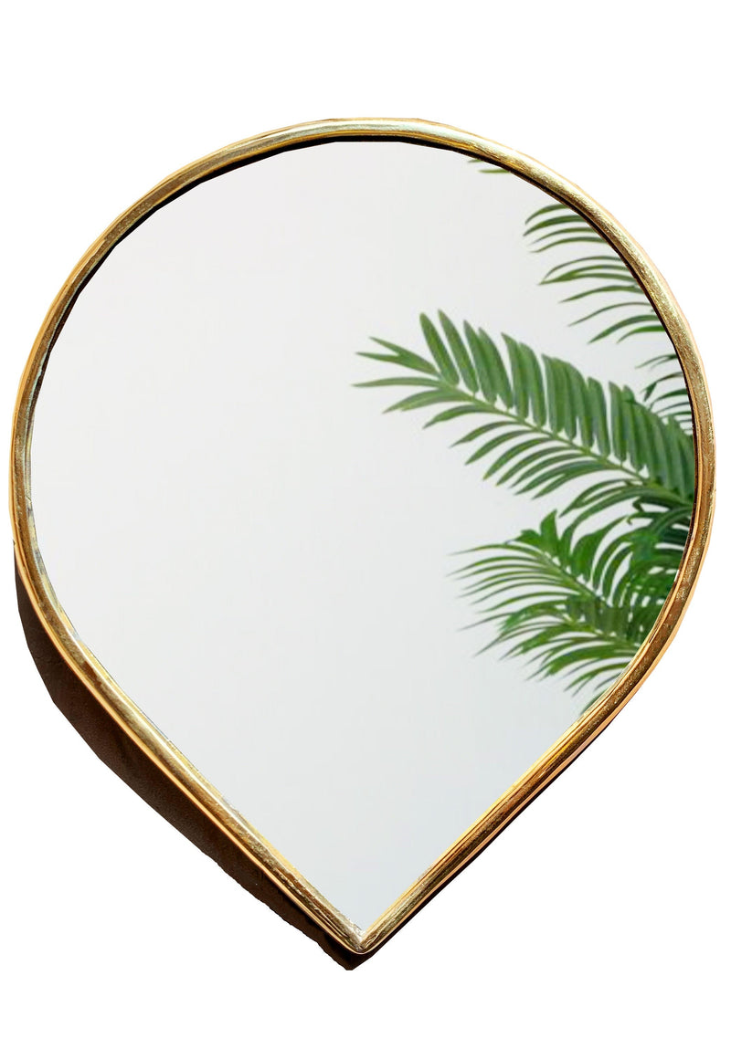 Brass Teardrop Mirror - Handmade Wall Mirror