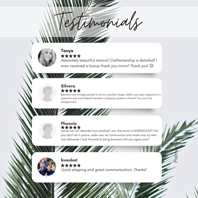 Oblong Brass Mirror - Modern Rectangle Mirror