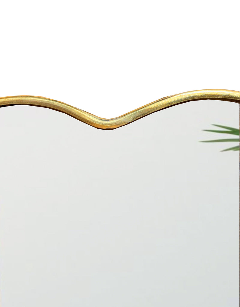 Handmade Brass Golden Heart Brass Mirror