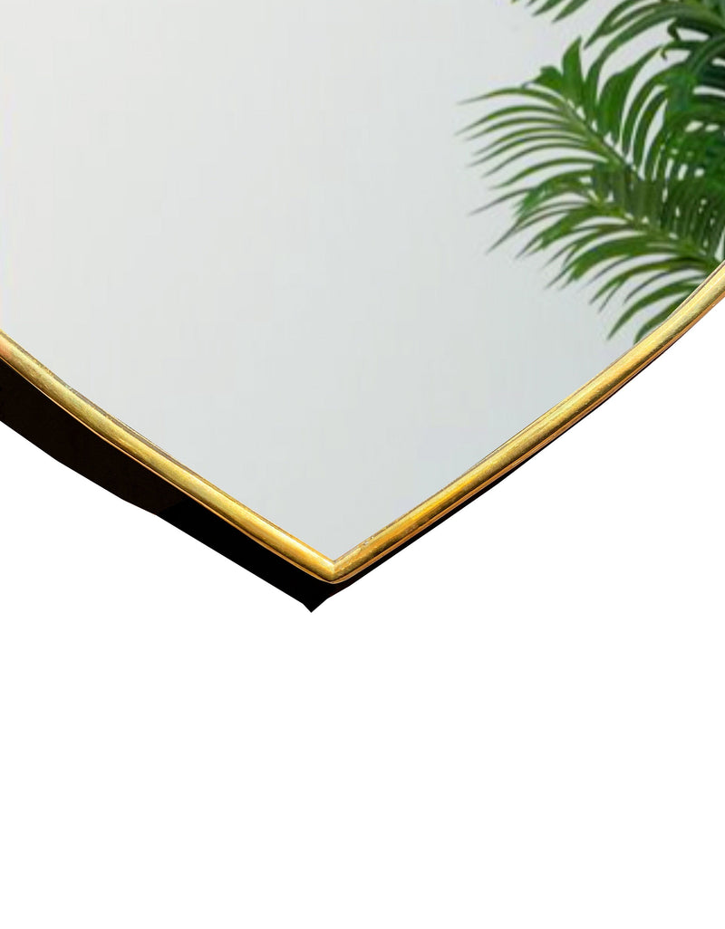 Handmade Brass Golden Heart Brass Mirror