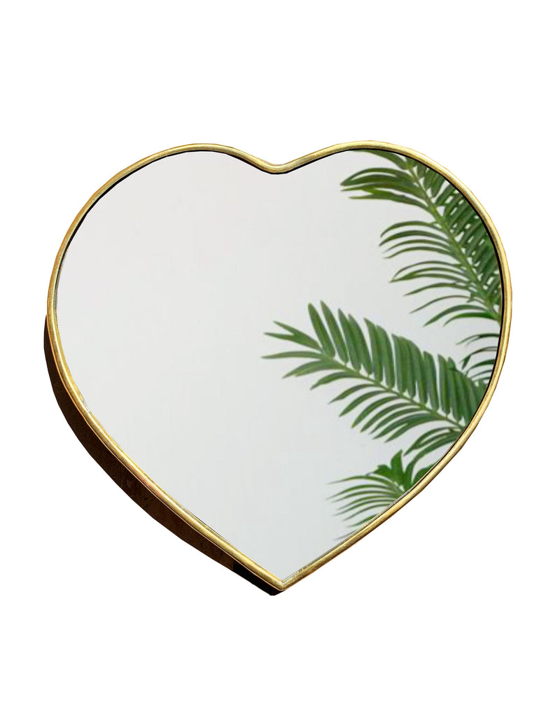 Handmade Brass Golden Heart Brass Mirror