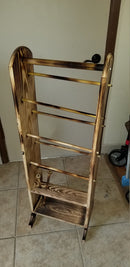 7 Skein Yarn Holder & Organizer | Wooden Yarn Rack | Knitting & Crochet Storage | Handcrafted Craft Room Decor | Yarn Spool Display