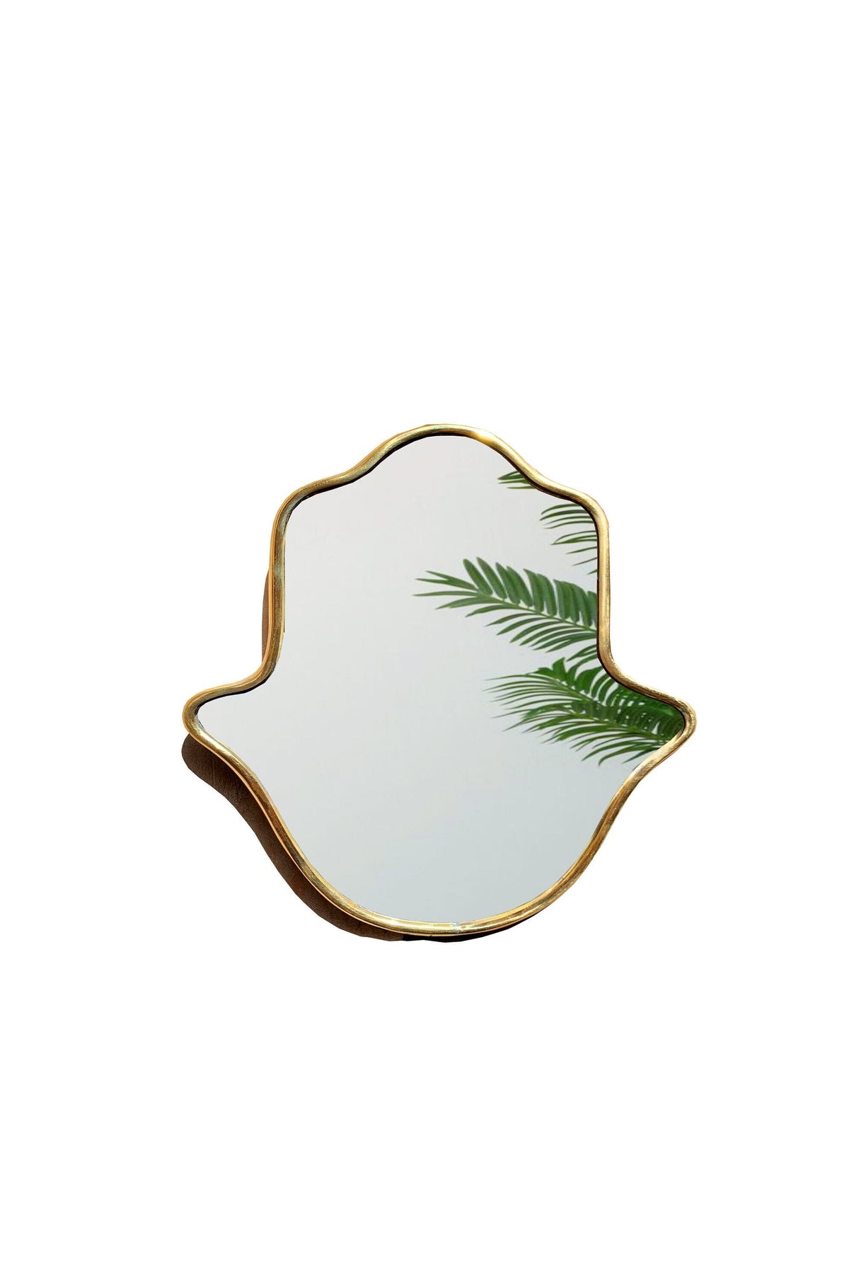 Gold Hamsa Mirror - Brass Handmade Mirror, photo 3 of 11