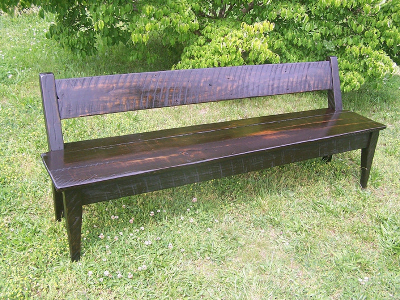 FREE SHIPPING - Dining Bench With Back, Wood Bench, Indoor Bench, Reclaimed Wood Bench, Farmhouse Bench, Entryway Bench, Hall Furniture