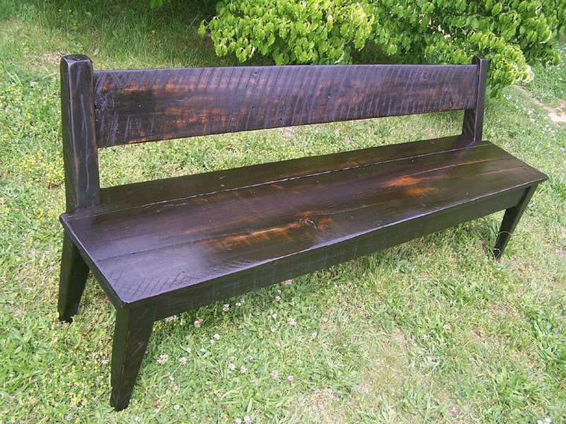 FREE SHIPPING - Dining Bench With Back, Wood Bench, Indoor Bench, Reclaimed Wood Bench, Farmhouse Bench, Entryway Bench, Hall Furniture