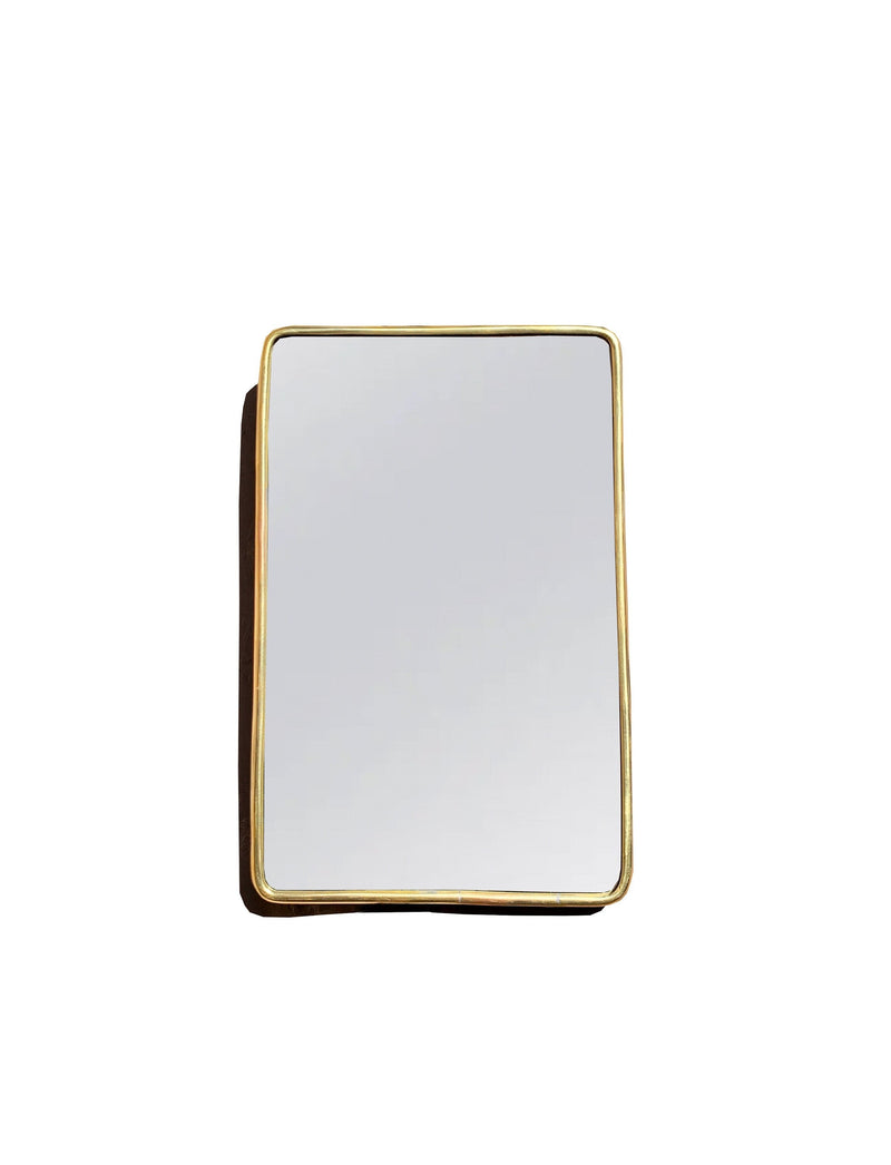 Rectangular Brass Mirror - Unlacquered Brass Frame Mirror