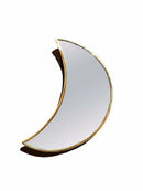 Crescent Moon Mirror - Unlacquered Brass Mirror