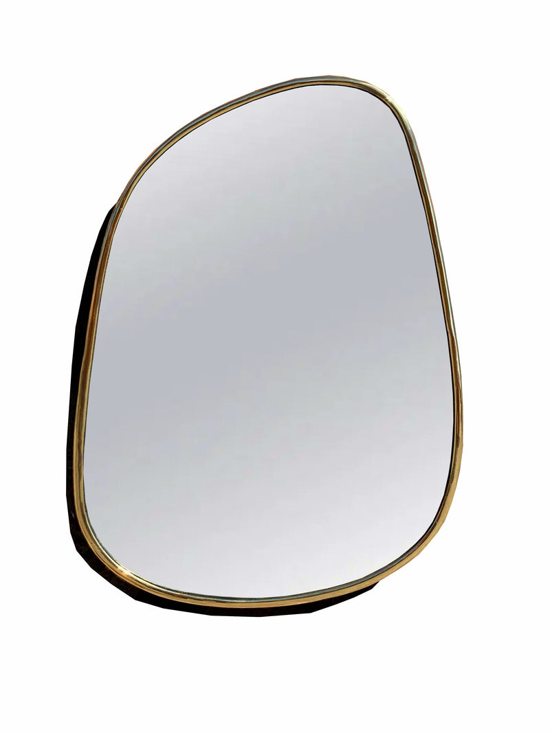 Asymmetrical Silver Brass Wall Mirrors