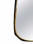 Asymmetrical Antique Brass Mirror - Handcrafted Irregular Brass Mirror