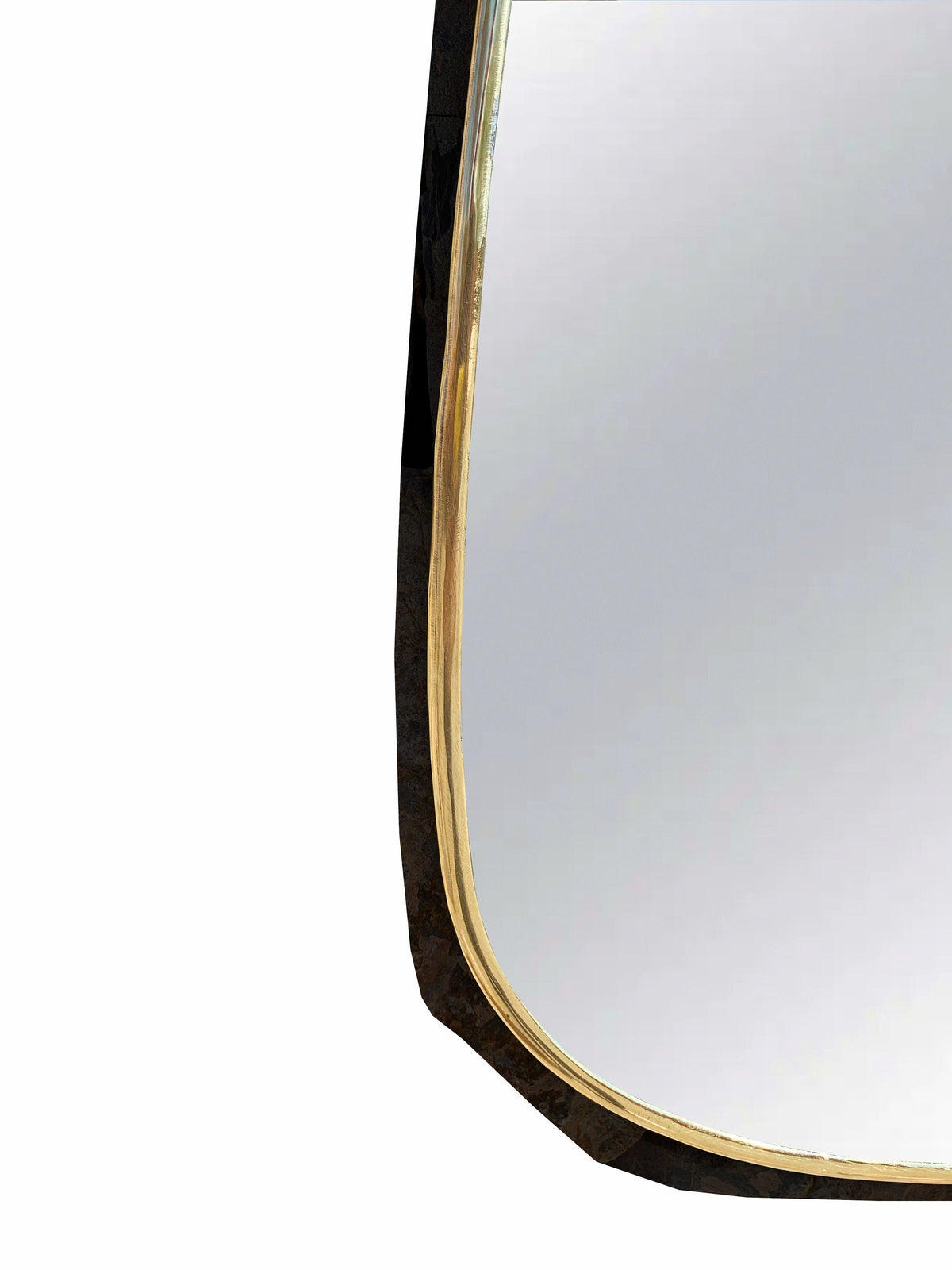 Asymmetrical Silver Brass Wall Mirrors, photo 6 of 14