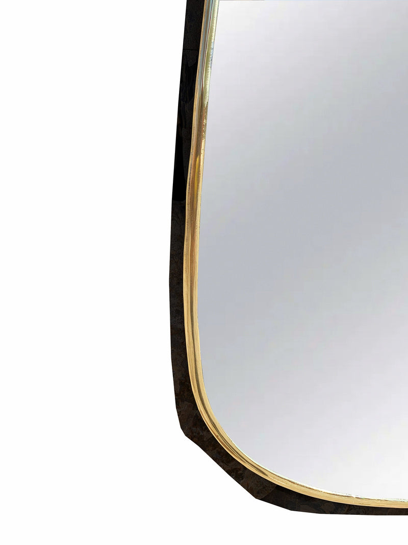 Asymmetrical Silver Brass Wall Mirrors