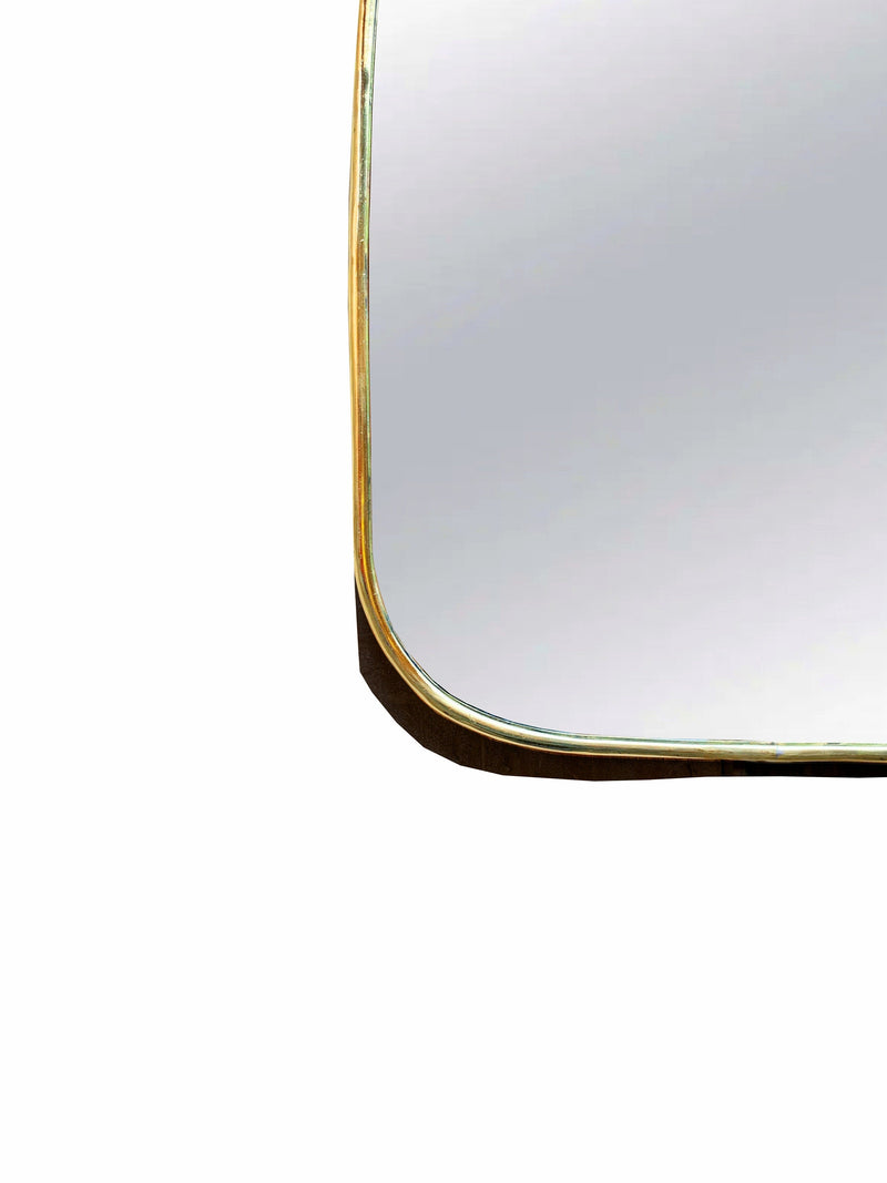 Square Gold Mirror - Handmade Brass unlacquered Brass Mirror