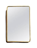 Rectangular Gold Brass Mirror -  unlacquered Brass Frame Mirror
