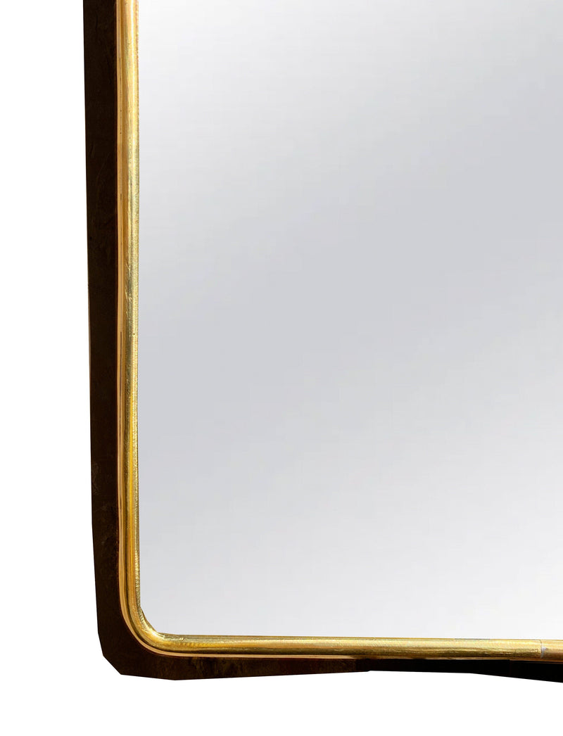 Rectangular Gold Brass Mirror -  unlacquered Brass Frame Mirror