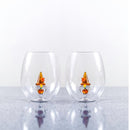 3D Pumpkin Gnome Stemless Wine Glasses